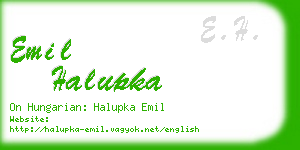 emil halupka business card